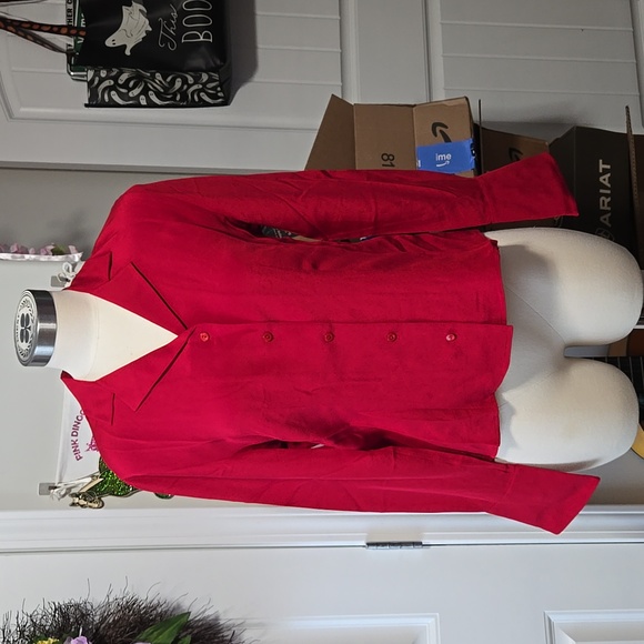 Petit Sophisticate 100% red silk blouse ❤️ - Picture 1 of 9